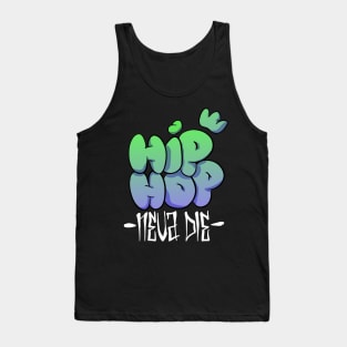 Hip Hop - Neva Die - Kurzarm Weiß HipHop Musik Tank Top